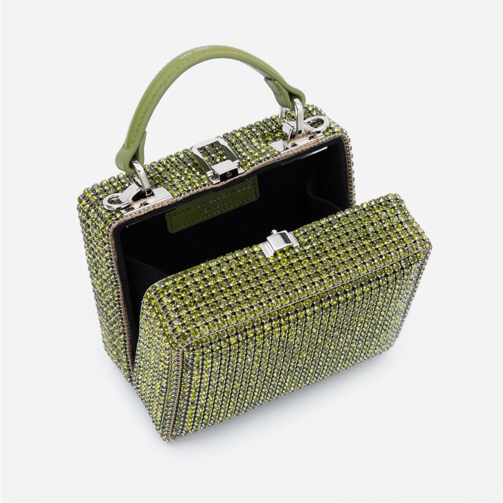 NWT Brandon Blackwood mini Kendrick trunk green crystal